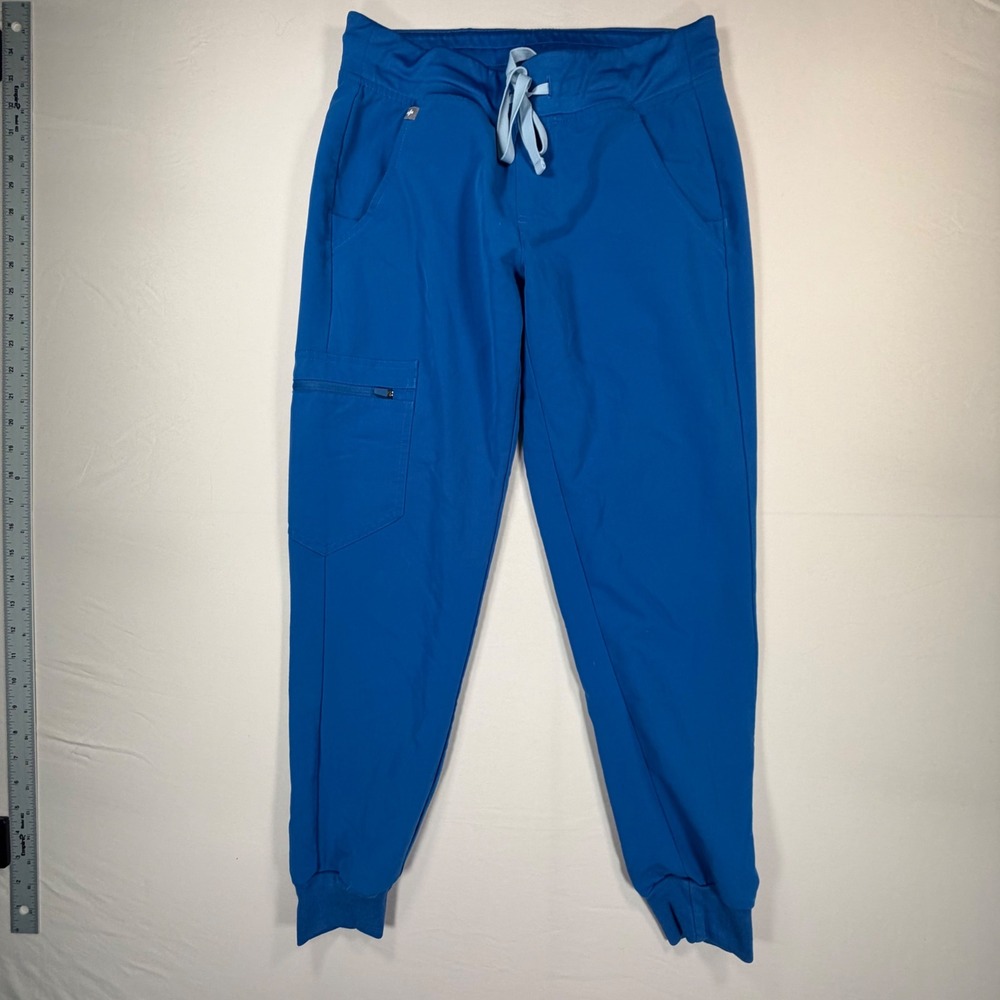 FIGS Women XS Royal Blue Scrub Set V-Neck Top & Jogger Pants Technical 0476 - Picture 3 of 12